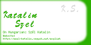 katalin szel business card